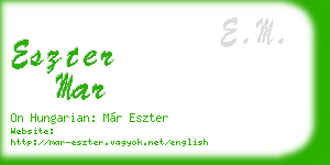eszter mar business card