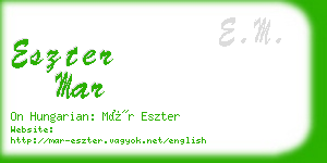 eszter mar business card